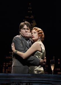 Zach Braff and Marin Mazzie in 'Bullets Over Broadway' (Photo credit: Paul Kolnik)