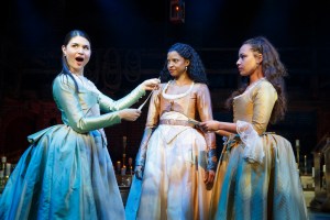Phillipa Soo, Renée Elise Goldsberry, and Jasmine Cephas Jones in 'Hamilton' (Photo: Joan Marcus)