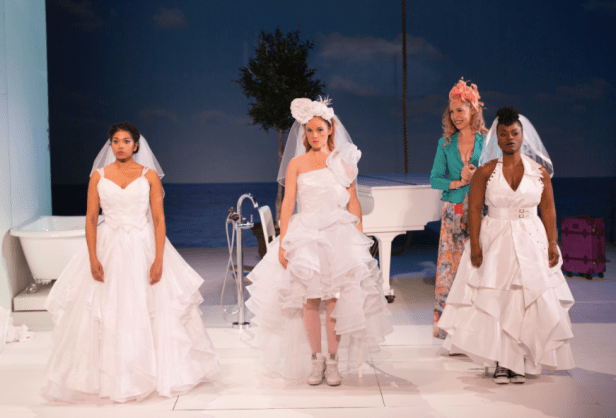 Rebecca Naomi Jones, Libby Winters, Ellen Harvey, and Stacey Sargeant in 'Big Love' (Photo: T. Charles Erickson)