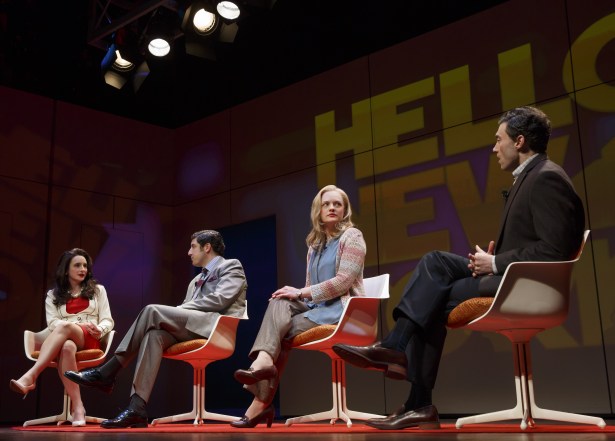 Tracee Chimo, Jason Biggs, Elisabeth Moss, and Bryce Pinkham in 'The Heidi Chronicles' (Photo: Joan Marcus)