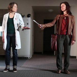 Coon and Florencia Lozano in 'Placebo' (Photo: Joan Marcus)