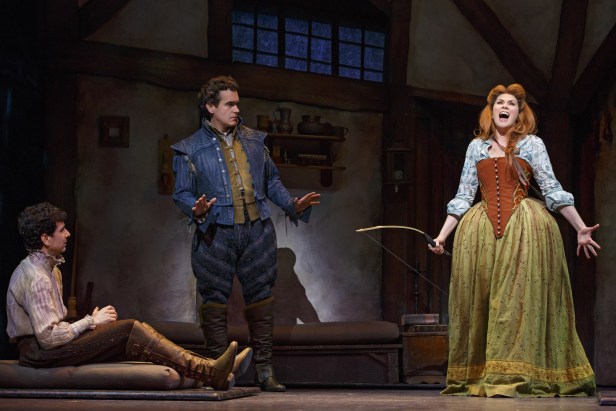 John Cariani, D'Arcy James, and Heidi Blickenstaff in 'Something Rotten' (Photo: Joan Marcus)