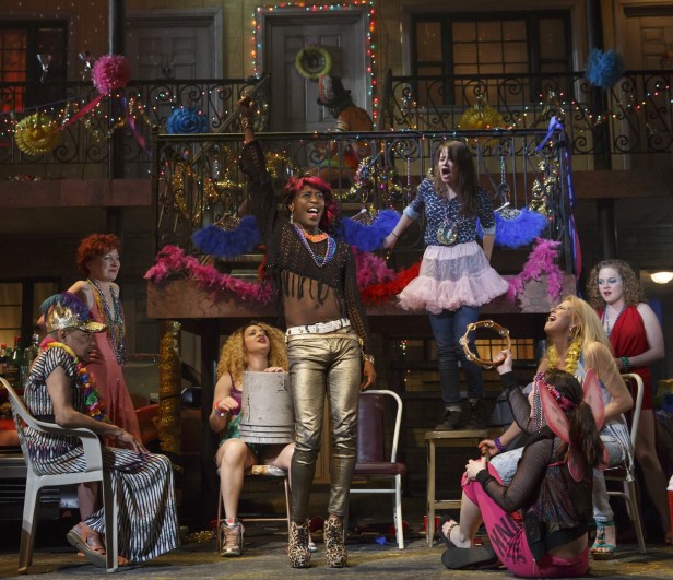 K. Todd Freeman (center) in 'Airline Highway' (Photo: Joan Marcus)