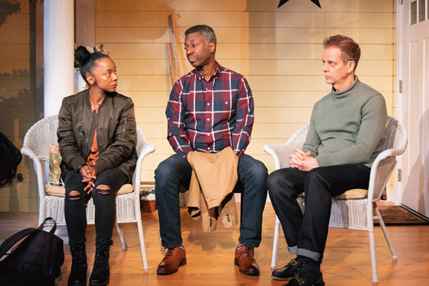 Kara Young, Teagle F. Bougere and Patrick Breen in 'The New Englanders'